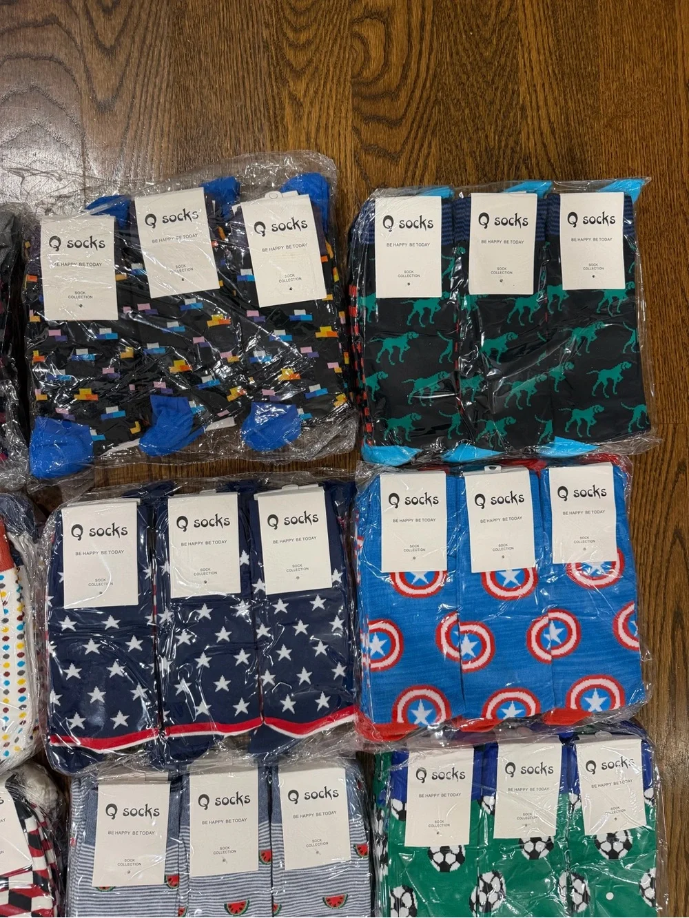Happy Socks Men's Patterned Crew Socks - Assorted Colors